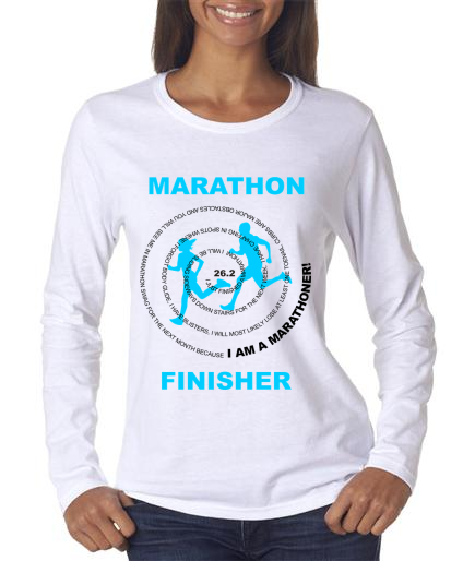 Marathon Finisher Ladies LS shirt